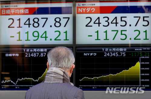9일 일본 증시에서 닛케이225지수는 전일 대비 1.75% 하락한 2만1507.74로 출발했다.ㅣ사진=뉴시스