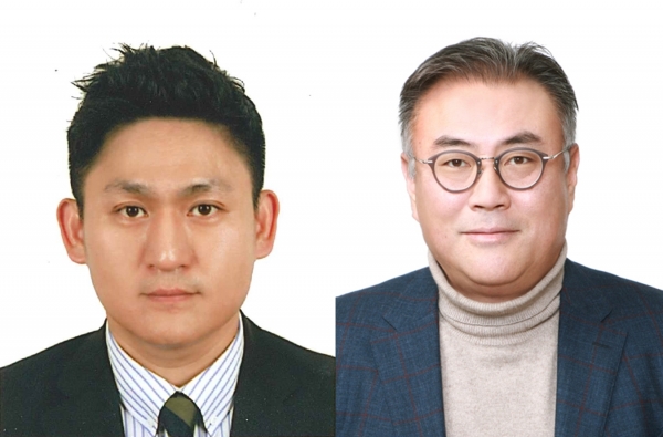 (왼쪽부터)김상균 LF 신임 부사장, 정연우 LF 신임 전무 [사진=LF]