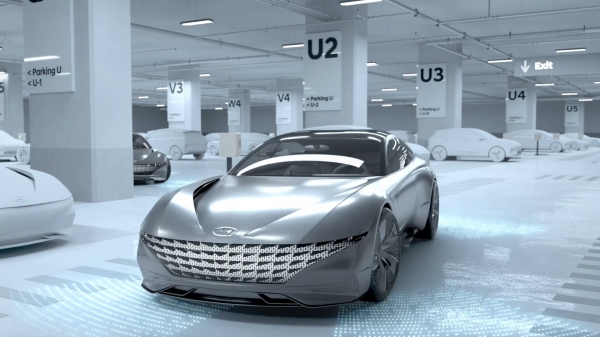 현대·기아차는 자율주차 콘셉트를 담은 3D 그래픽 영상을 통해 자율주행 자동차 시대의 청사진을 제시했다. 사진은 자율주차 콘셉트 영상의 한 장면 [사진=현대자동차]