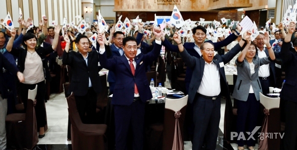 충북 영동군에서 평화통일의 염원을 담은 8·15 광복절 기념식 행사가 열렸다. [사진제공=영동군]